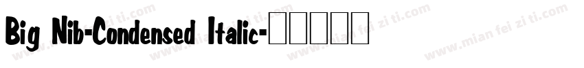 Big Nib-Condensed Italic字体转换